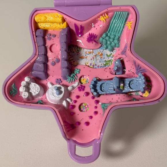 Vintage 90s Bluebird Polly Pocket Fairy Glade Fantasy Compact Set + 1 Figure (21 - Picture 8 of 14